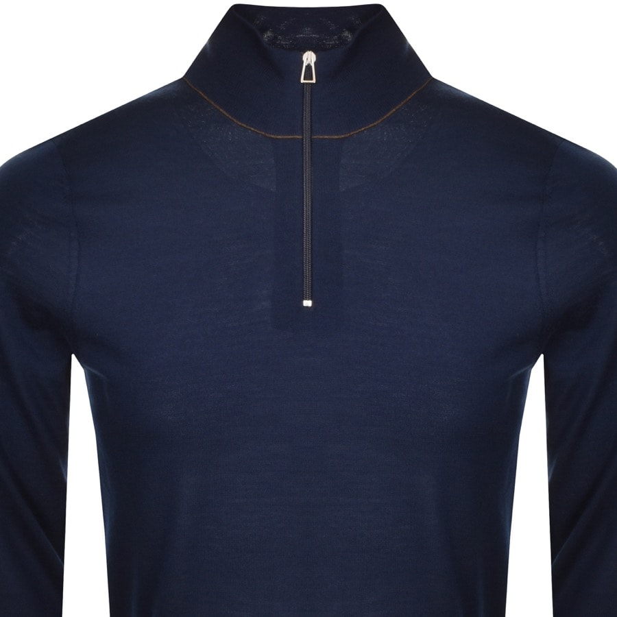 Alternative Image for ProductPS By Paul Smith Half Zip Knit Jumper Navy2